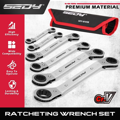 6pc metric ratchet box wrench - 6pc,